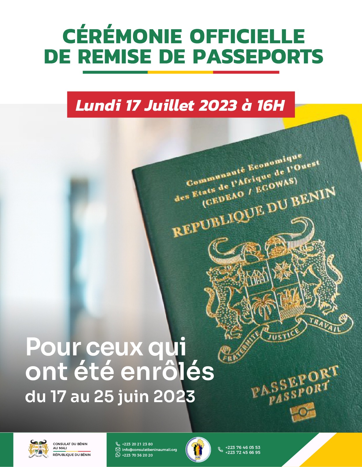 REMISE DES PASSEPORTS