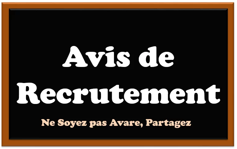 AVIS DE RECRUTEMENT